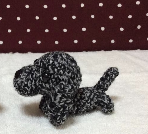 編みぐるみ あみぐるみ ダックスフント 1体 編み犬 その1拍卖