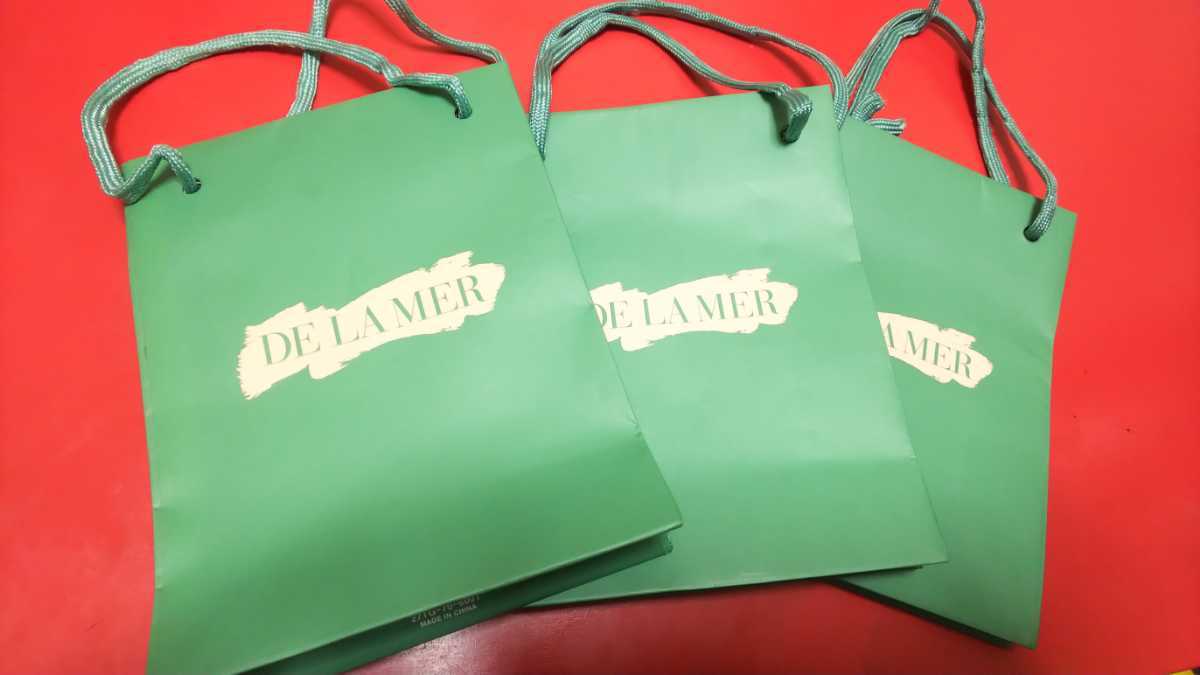 ★DELAMER★ショップ紙袋 ショッパー3枚セット★ドゥ・ラ・メール ドゥラメール★拍卖