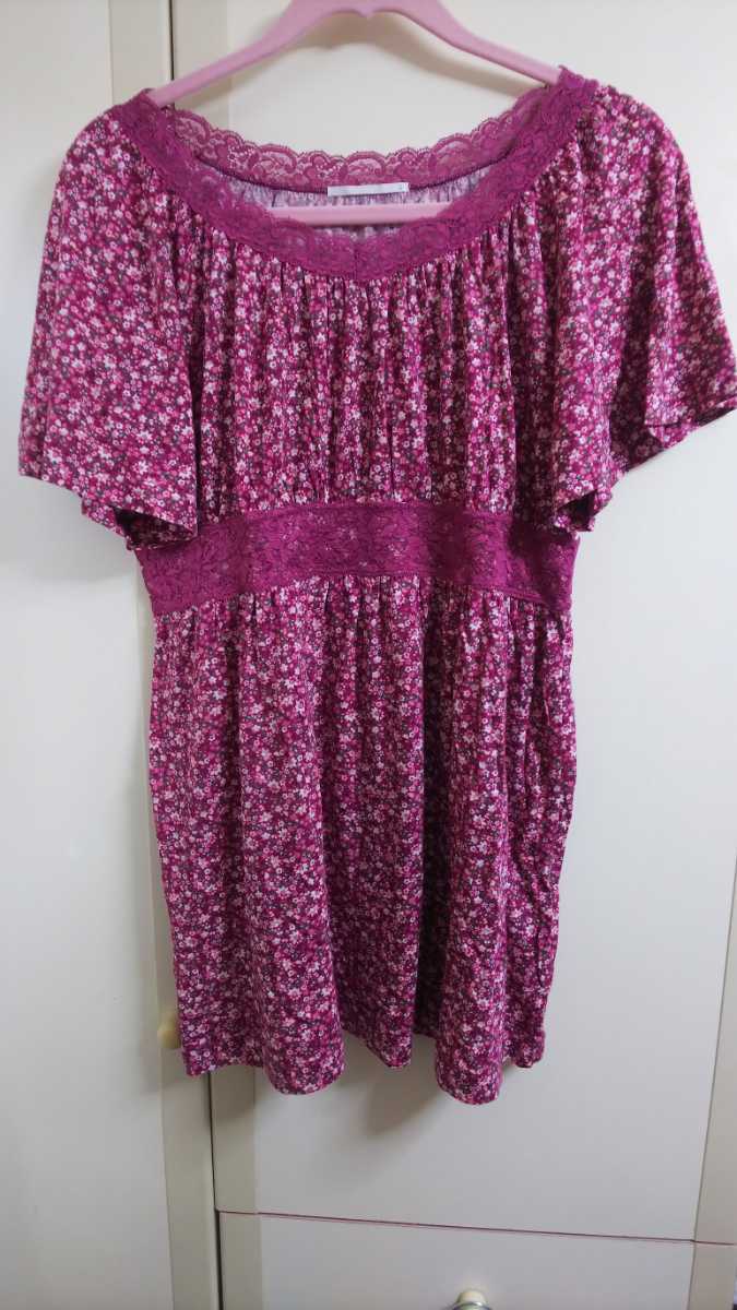 ★UNIQLO★小花柄カットソー★Lサイズ★ユニクロ★拍卖