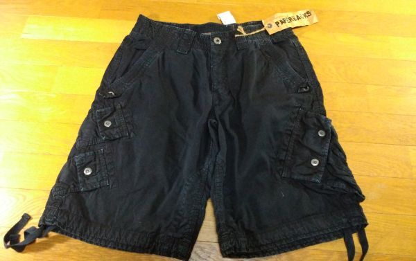 ORIGINAL PAPERBACKS カーゴ ハーフパンツ SIZE:30 黒 送料600円~拍卖