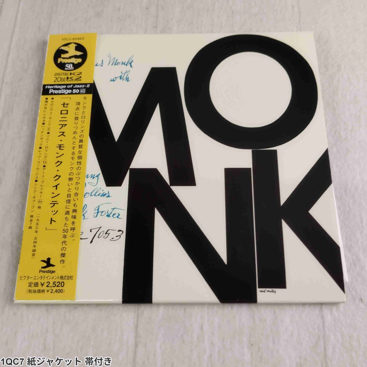 1QC7 CD セロニアス・モンク・クインテット Thelonious Monk VICJ-60463 紙ジャケット 帯付き拍卖