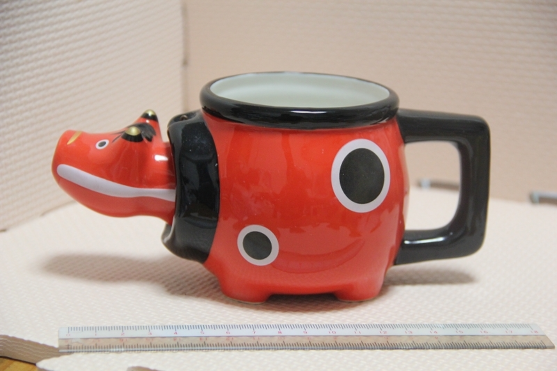 陶器製 赤べこ マグカップ 検索 首振りあかべこ 牛 疫病退散 グッズ拍卖