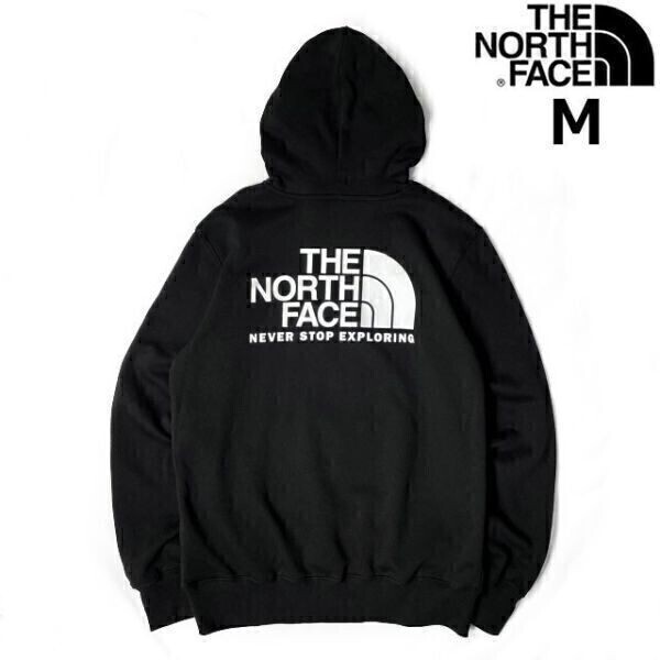 売切り【正規新品】THE NORTH FACE◆THROWBACK HOODIE パーカー スウェット US限定 男女兼用 ビッグロゴ アウトドア 裏起毛(M)黒 181130-30拍卖