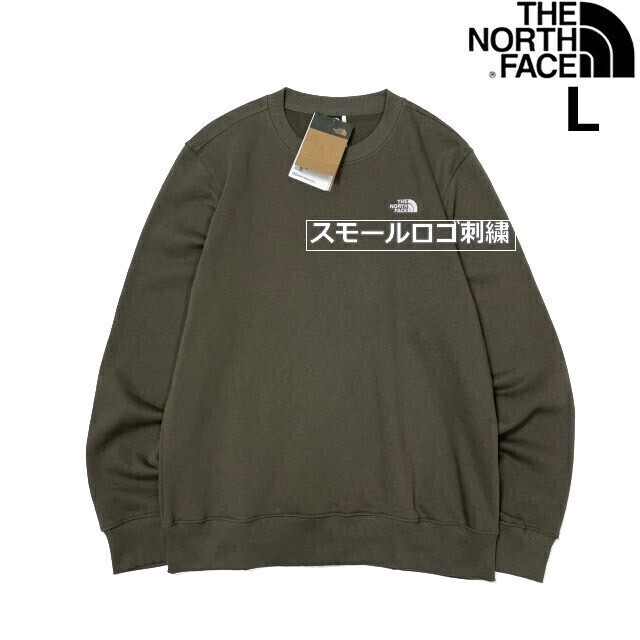 売切り【正規新品】THE NORTH FACE◆LOGO PULLOVER CREW トレーナー スウェット US限定 ロゴ刺繍 男女兼用 アウトドア(L)カーキ 181130-28拍卖