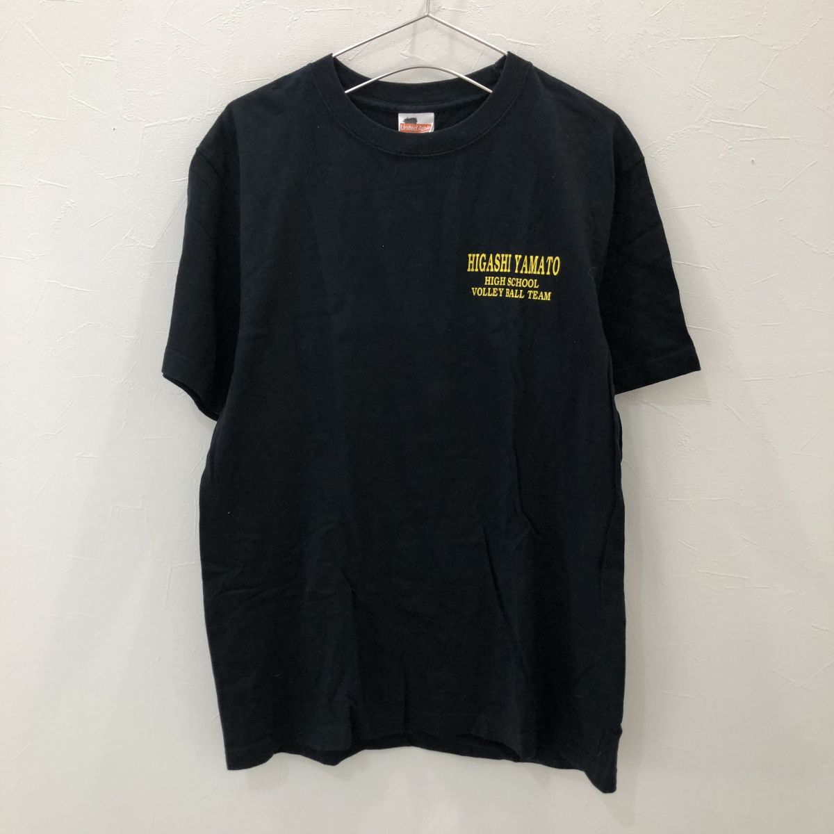 TNZ1393 実物 東大和 バレーボール 半袖 Tシャツ ブラック L拍卖