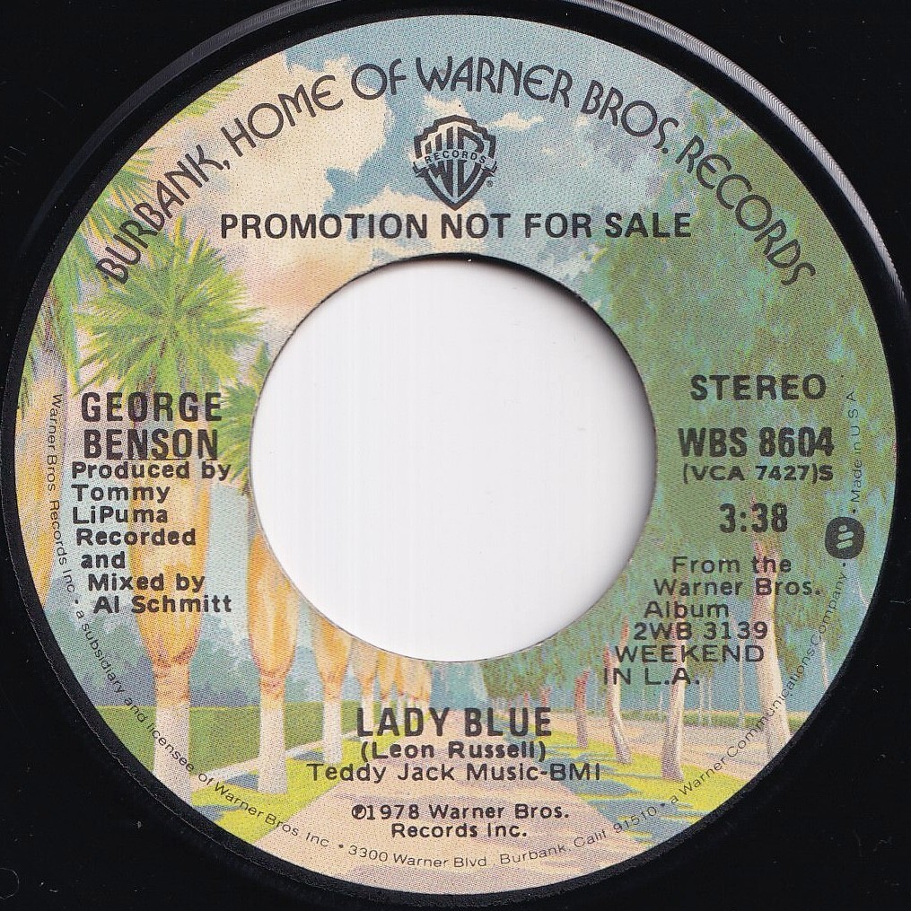 George Benson Lady Blue (Stereo) / (Mono) Warner Bros. US WBS 8604 210982 SOUL ソウル レコード 7インチ 45拍卖
