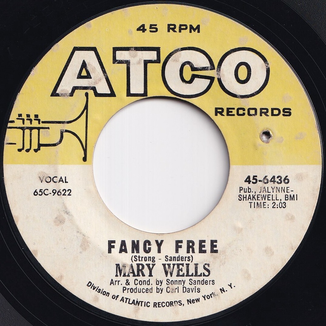 Mary Wells Fancy Free / Me And My Baby ATCO US 45-6436 211186 SOUL ソウル レコード 7インチ 45拍卖