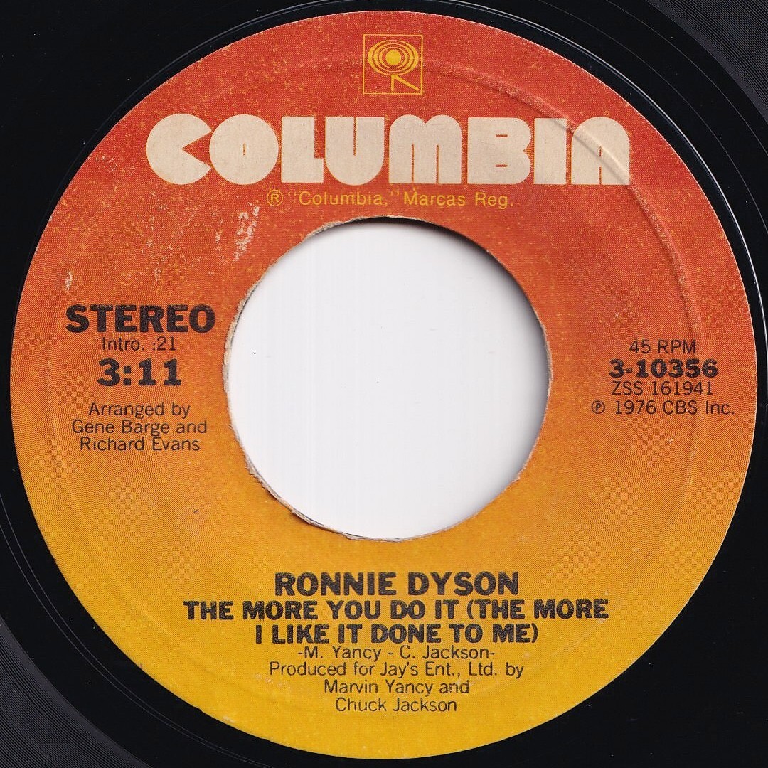 Ronnie Dyson The More You Do It / You And Me Columbia US 3-10356 211095 SOUL ソウル レコード 7インチ 45拍卖