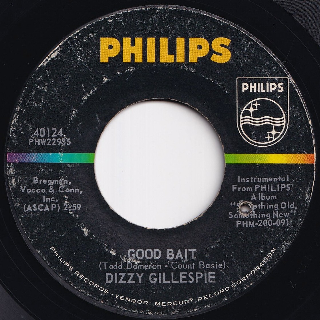 Dizzy Gillespie Good Bait / Early Mornin' Blues Philips US 40124 210904 JAZZ ジャズ レコード 7インチ 45拍卖