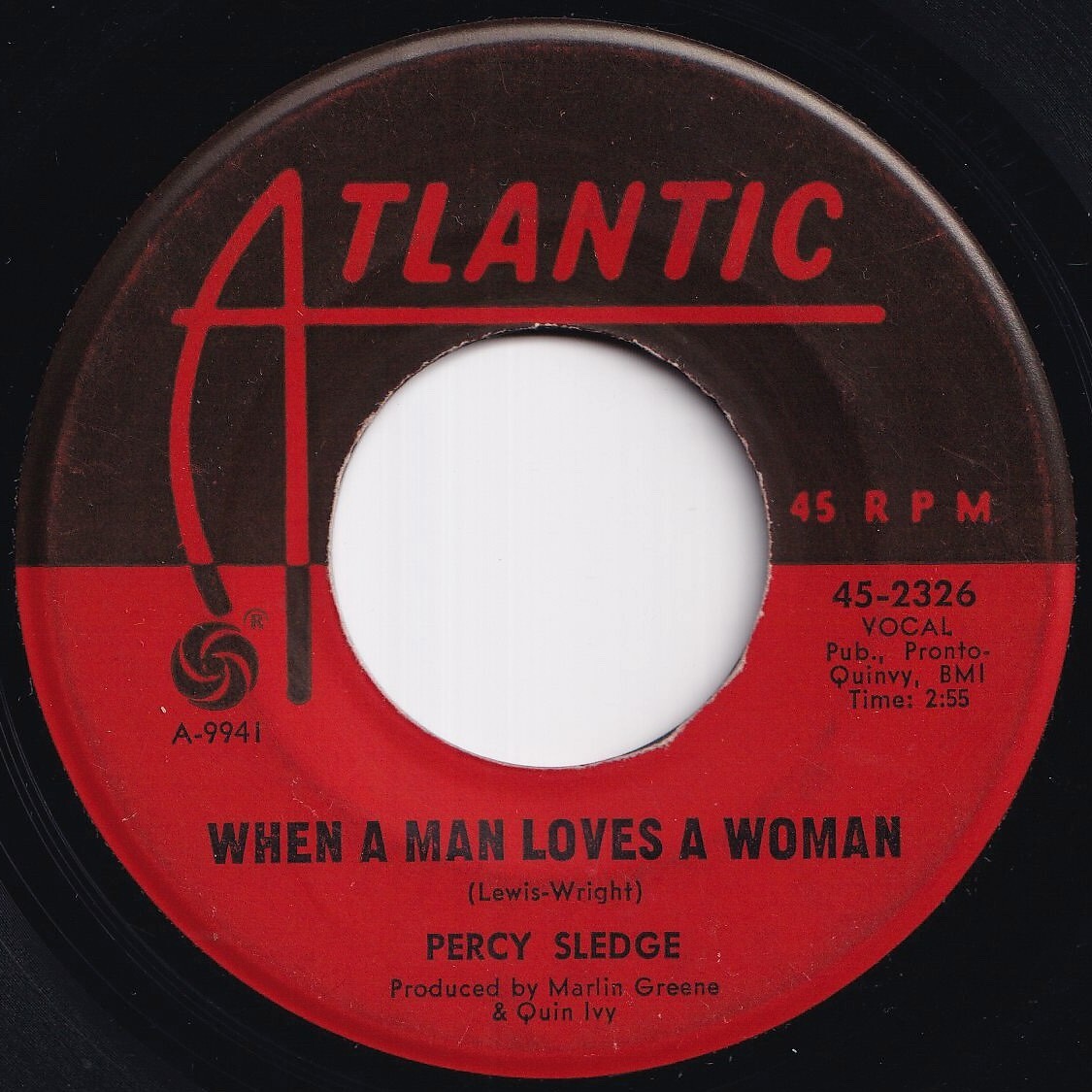 Percy Sledge When A Man Loves A Woman / Love Me Like You Mean It Atlantic US 45-2326 210959 ソウル レコード 7インチ 45拍卖