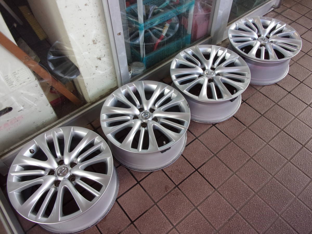 ♪E0250 日産純正オプションホイール 8J-18+43 空気圧センサー付き Y51 シーマ♪ 拍卖