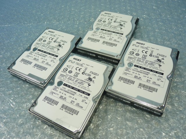 1RQM // 4個セット HGST HUC109090CSS600 900GB 2.5インチ SAS HDD 6Gb 10K(10000)rpm 15mm // Supermicro CSE-417(X9DRH-iTF) 取外拍卖