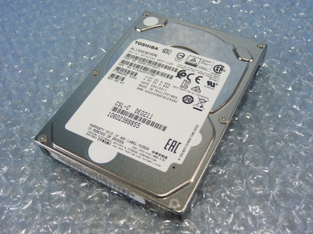 1RSG // TOSHIBA AL15SEB030N 300GB 2.5インチ SAS HDD 12Gb 10500rpm 15mm / 10602388855 // Fujitsu PRIMERGY RX2520 M1 取外拍卖