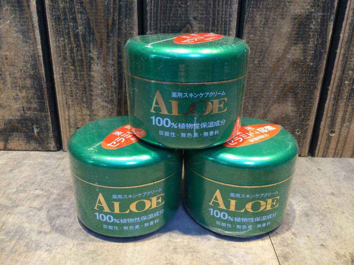 新品・未開封 ALOE 薬用スキンケアクリーム 100%植物性保湿成分配合薬用 アロテインクリーム CR-a 185g×3個セット 美容 コスメ 拍卖