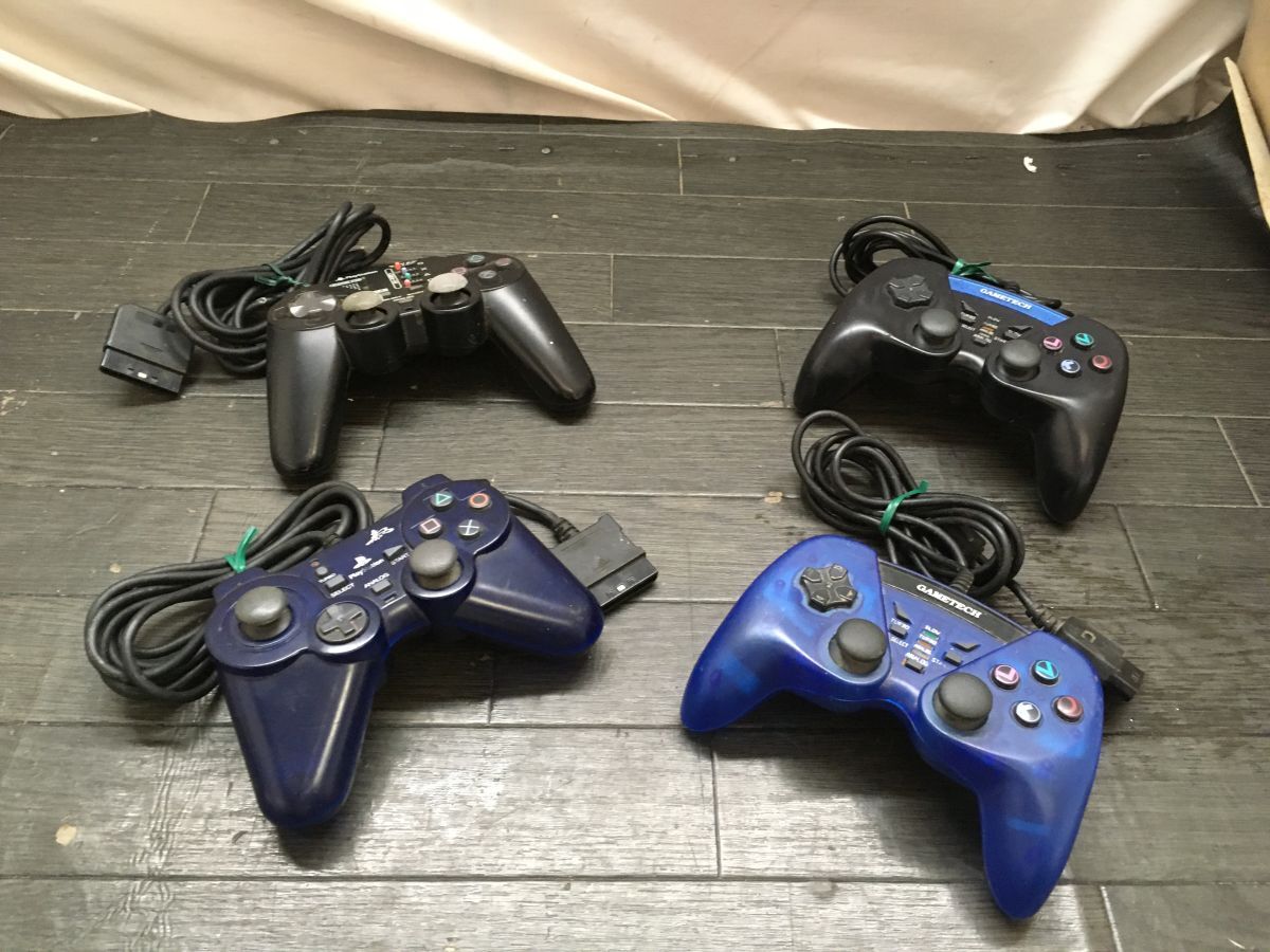 DD219 ASCII/フジワーク他 プレイステーション コントローラー4点まとめてお得セット GAMETECH ゲームコントローラー 周辺機器 動確OK/80拍卖