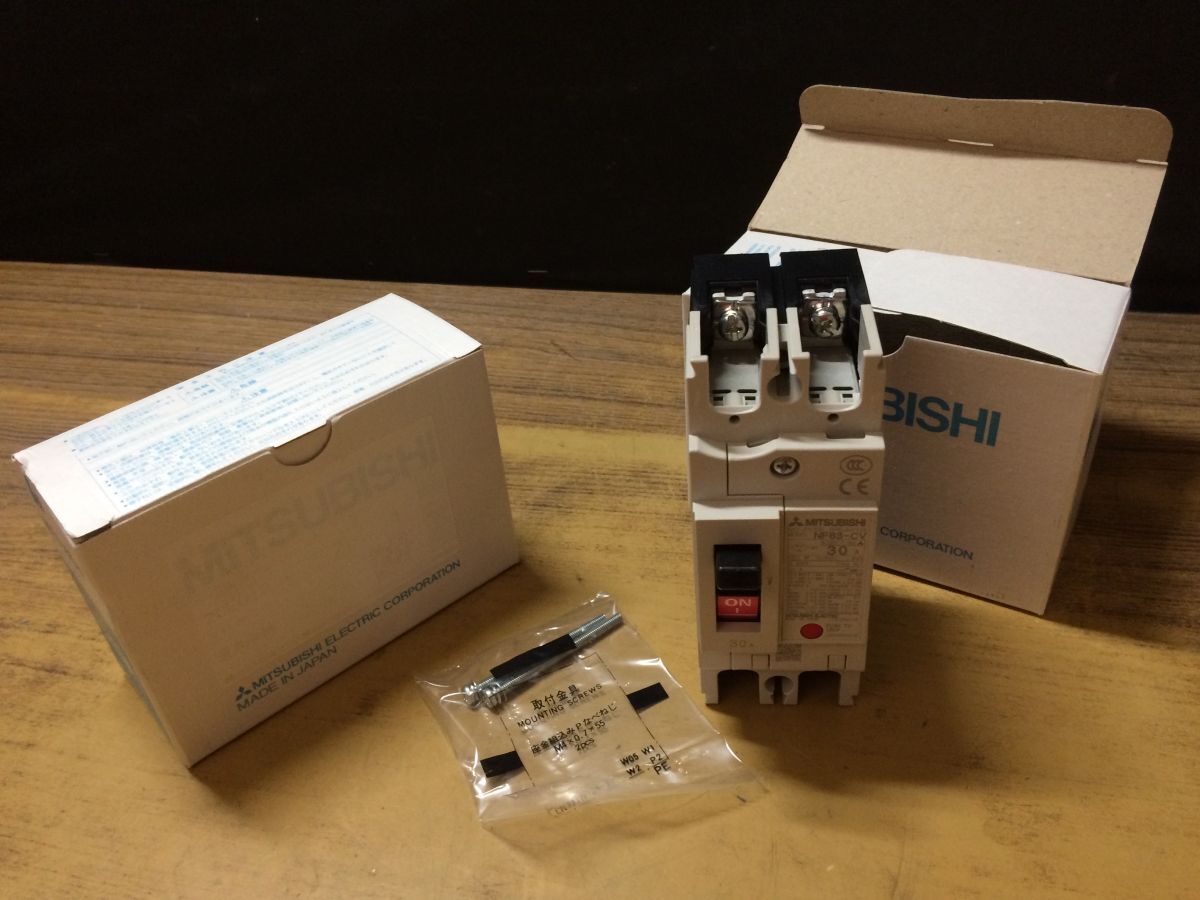 DD2014 MITSUBISHI 低圧遮断器2点まとめて NF63-CV 2P 30A 未使用品/60拍卖