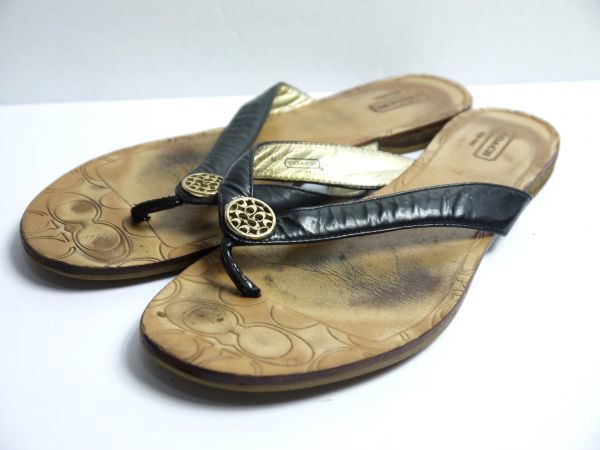 コーチ COACH サンダル 8B 25.0cm M890-73拍卖