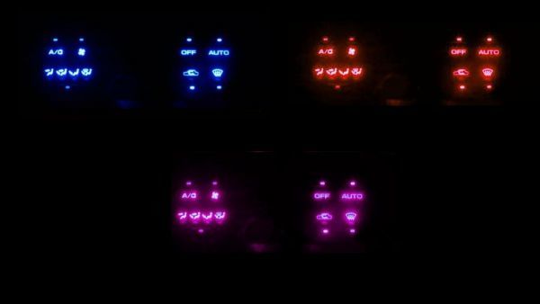 180sx/シルビア S13 LEDエアコン照明セット! レッド拍卖