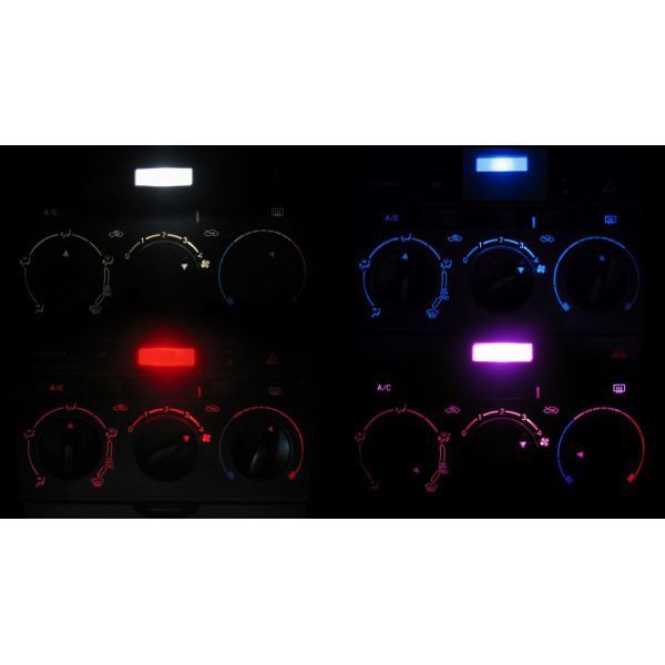 カローラフィールダー ZE120系 LEDエアコン照明セット! レッド マニュアルエアコン用拍卖