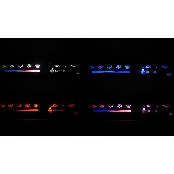 ハイラックスサーフ N180/N185 前期 LEDエアコン照明セット! ピンク マニュアルエアコン用拍卖