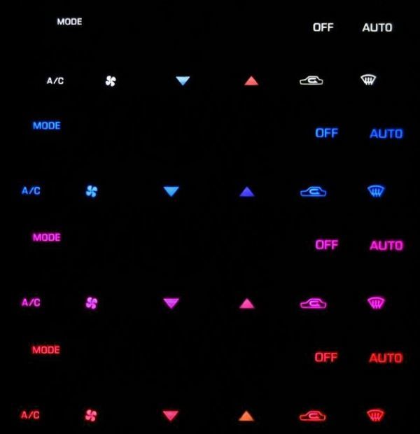 GT-R BCNR33 LEDエアコン照明セット! レッド拍卖