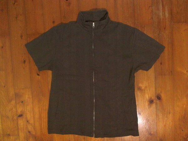 ☆モデム【MODERM】 ジップアップ ニット ジャケット ジャンパー ブルゾン L こげ茶 ダークブラウン拍卖