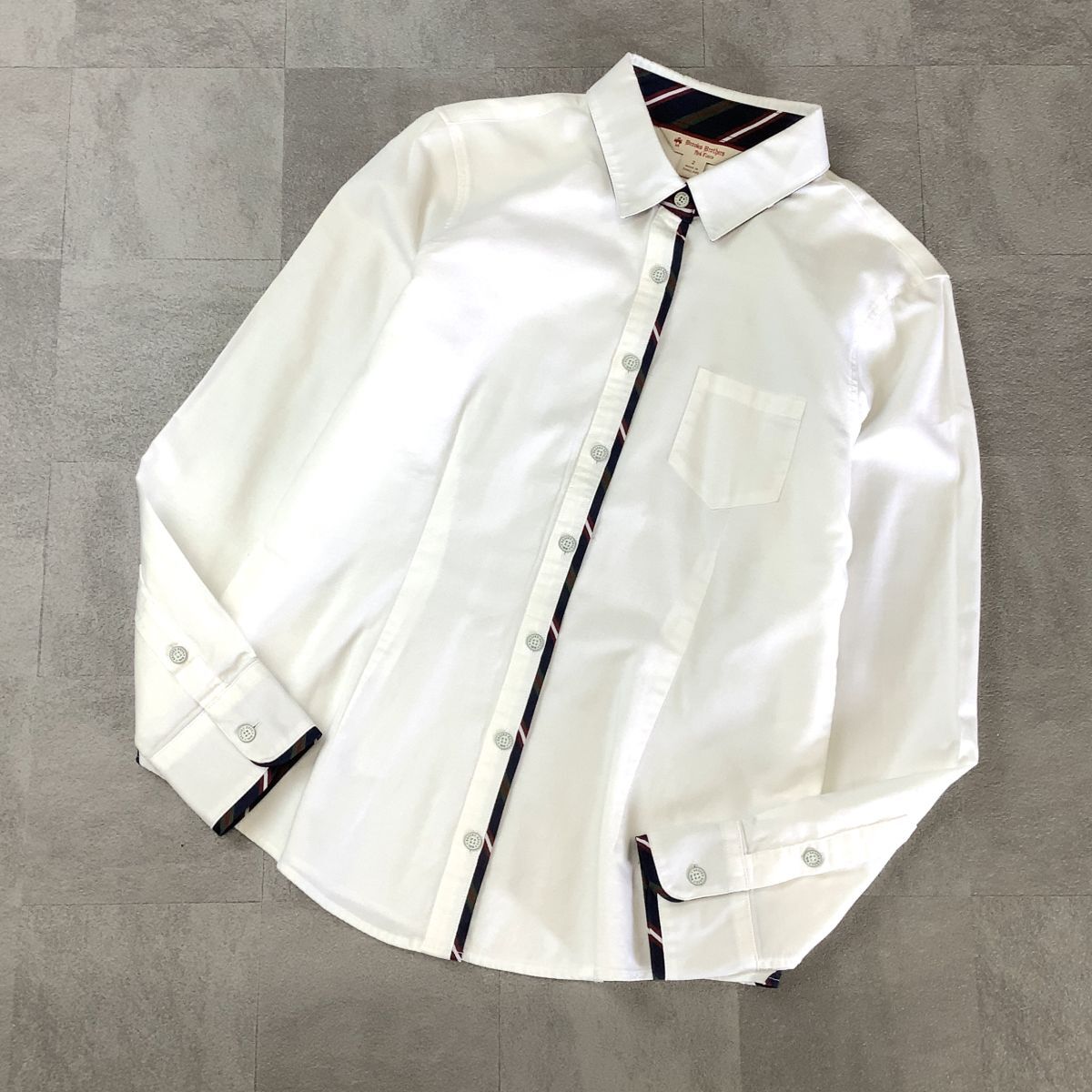 良品 BROOKS BROTHERS red fleece ブルックスブラザーズ デザイン長袖シャツ レディース 2 M ホワイト拍卖