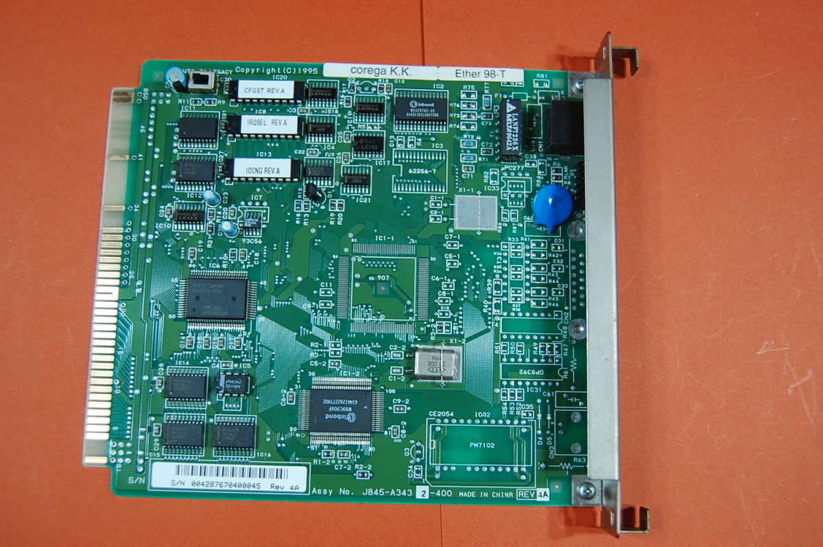 PC98 Cバス用 インターフェースボード corega K.K. Ether 98-T LANボード? 動作未確認 現状渡し ジャンク扱いにて 0045 拍卖
