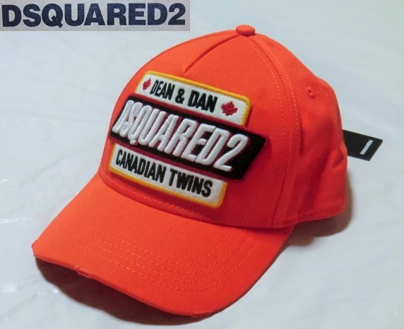 ☆新品! DSQUARED2 リッチでお洒落!存在感抜群☆BCM0185 都会派オトナの今ドキ!トップコーデを彩る☆DSQ2ロゴワッペンキャップ<ONE SIZE>拍卖
