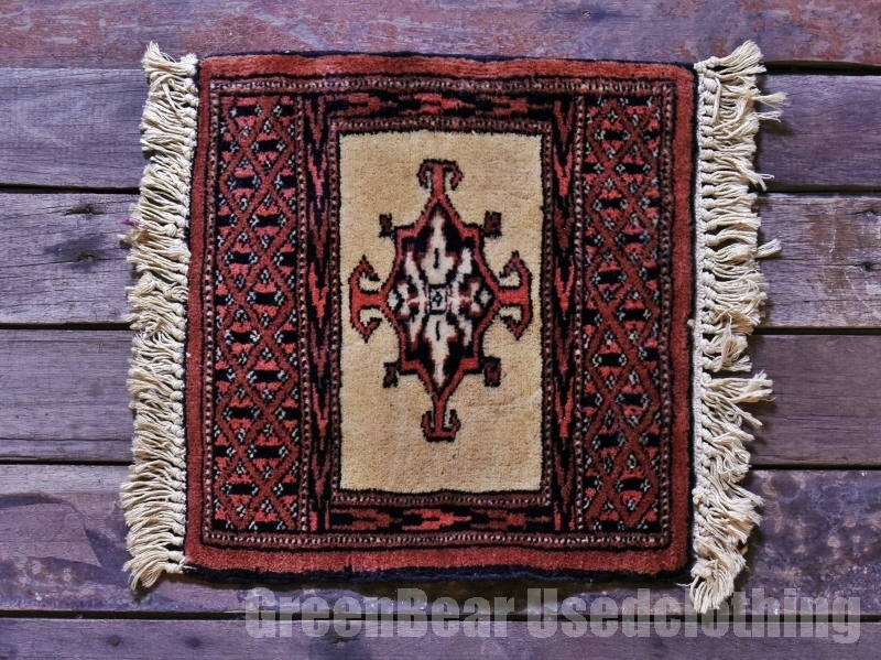 RAGZ292 ミニラグ トライバルラグ インテリアマット ウール絨毯 アンティーク ヴィンテージ拍卖