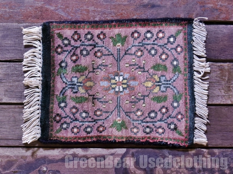 RAGZ295 ミニラグ トライバルラグ インテリアマット シルク絨毯 アンティーク ヴィンテージ拍卖