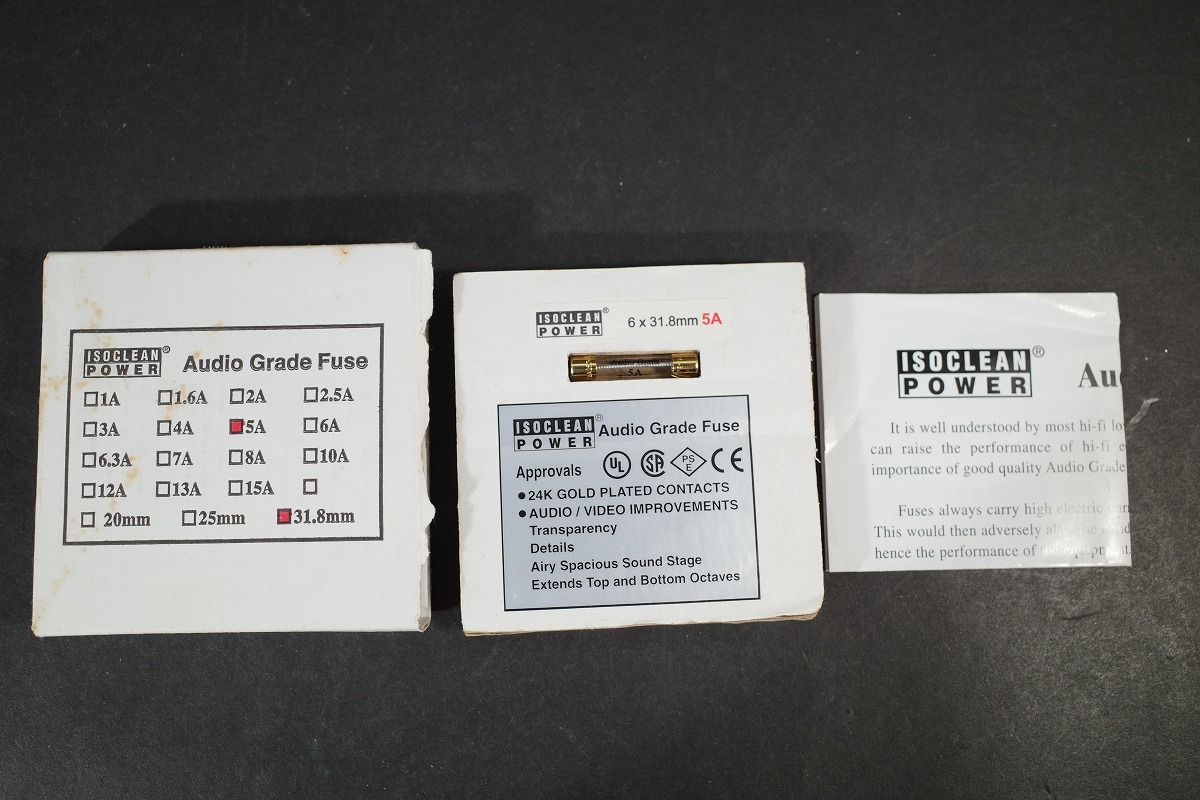 未使用 ISOCLEAN POWER/アイソクリーン 5A 6×31.8mm オーディオグレードヒューズ拍卖
