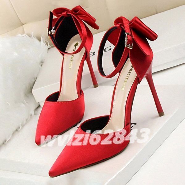 FB024:★大人気★レディース パンプス ハイヒール ピンヒール 可愛い 大きいサイズ ポインテッドトゥ 22~26.5cm ブラック【領拍卖