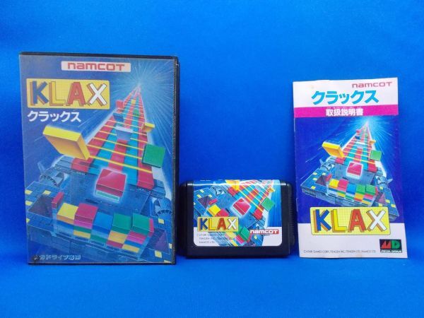 動作確認済 MD クラックス ナムコ 1990年 メガドライブ レトロゲーム 当時物 KLAX拍卖
