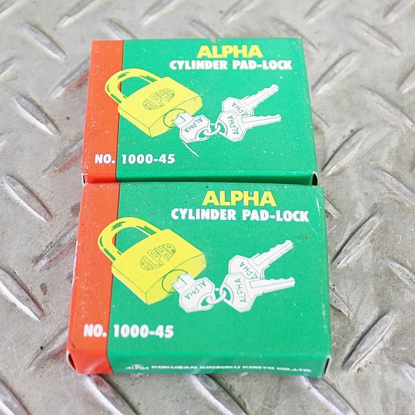 【新潟発】アルファ 1000-45 南京錠 2個セット ALPHA 鍵 防災グッズ 物置 倉庫 郵便ポスト ロッカー 差し込み 施錠 錠 キャリーバック 中古拍卖