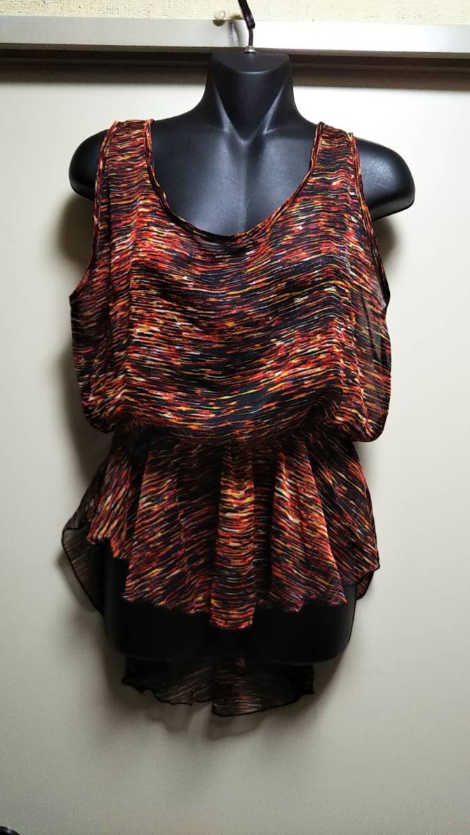 ☆Chillanapフィッシュテールシアーペプラムトップス☆未使用自宅保管タグ付き透け感拍卖