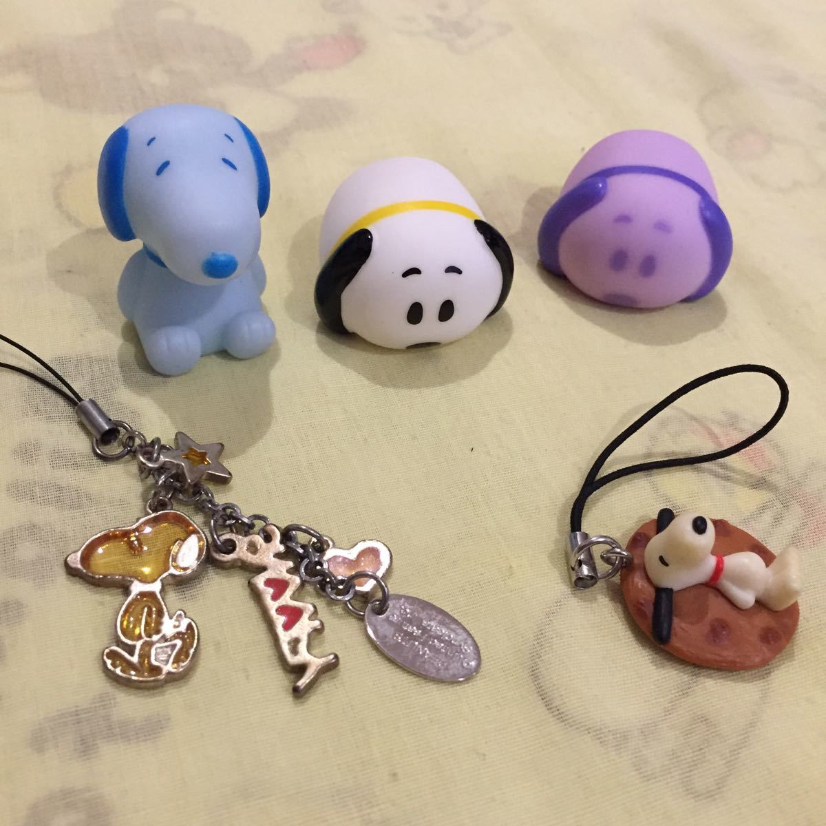 SNOOPY ソフビ & ストラップ など5点セット拍卖