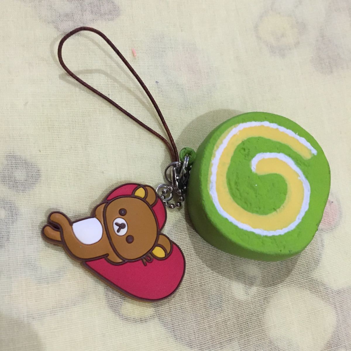 リラックマ スクイーズ ロールケーキ ラバーストラップ拍卖