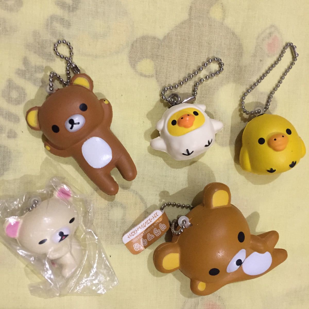 リラックマ & コリラックマ & キイロイトリ やわらかマスコットスクイーズ 5個セット拍卖