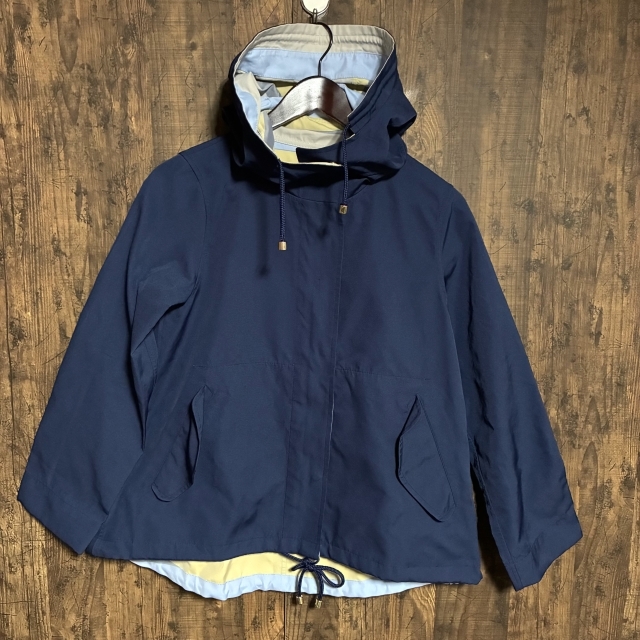 M60◇ブランド名不明 | フード付きマウンテンパーカー ネイビー レディース サイズ不明 中古品拍卖