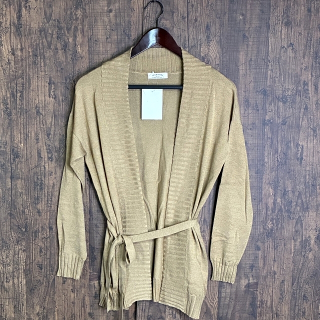 A472◇FRAMeWORK | フレームワーク ベルト付きロングカーディガン モカベージュ レディース サイズ不明 中古品拍卖