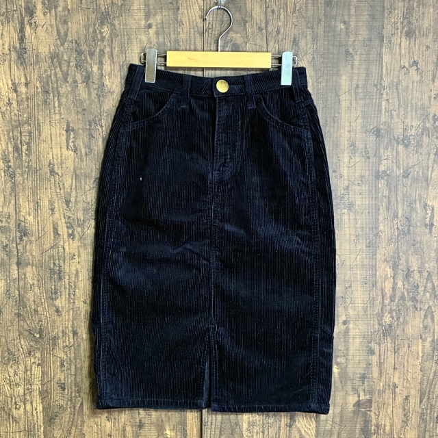 M27◇Wrangler | ラングラー コーデュロイスカート ネイビー レディース Mサイズ 中古品拍卖