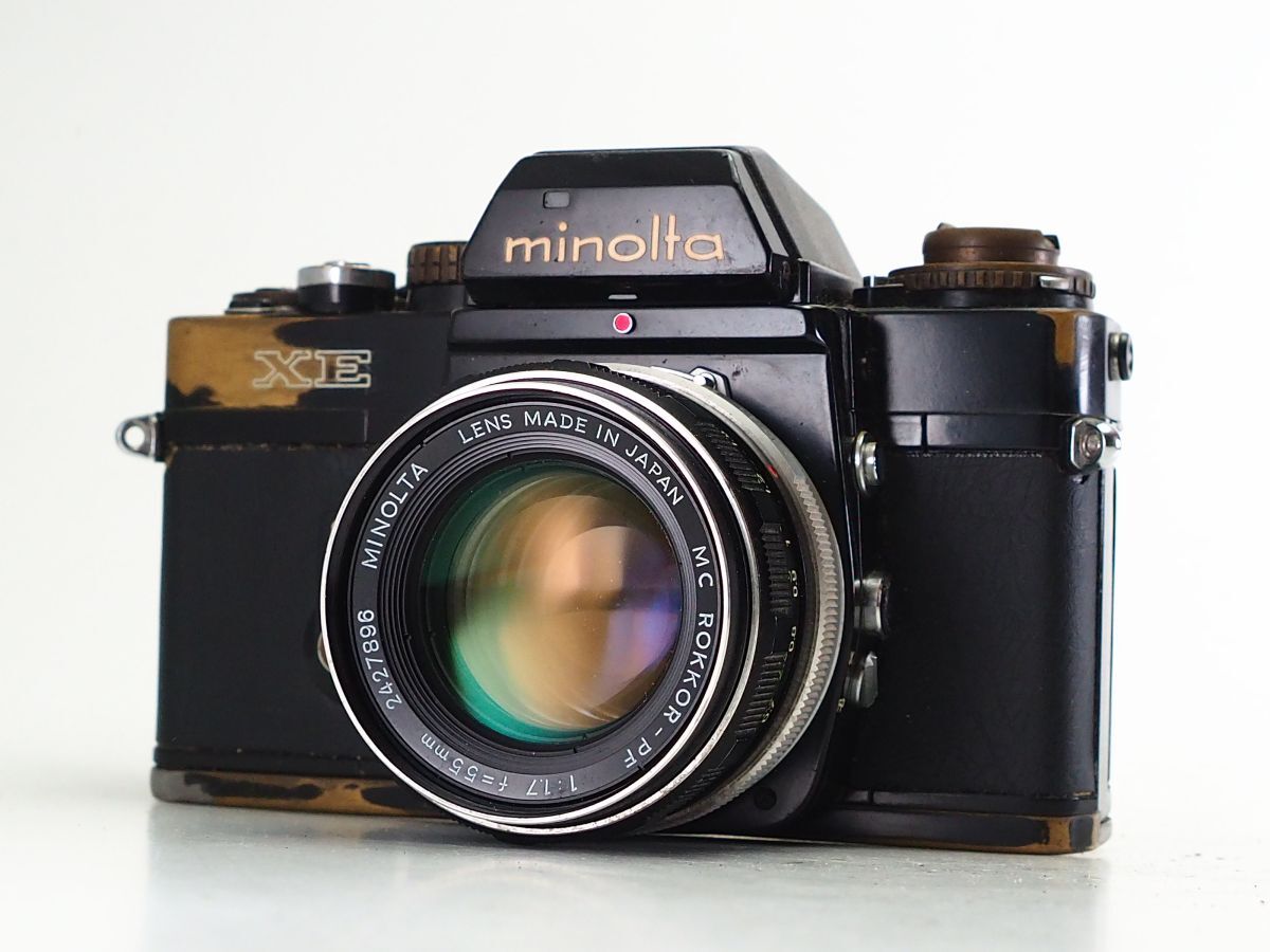 ★訳あり大特価★ ミノルタ MINOLTA XE ブラックボディ MC ROKKOR-PF 55mm F1.7 レンズセット #SN0025拍卖