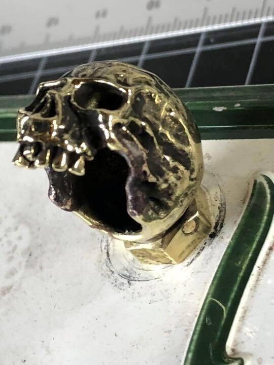 真鍮★ナンバーボルト★スカル★ドクロ★髑髏★しゃれこうべ拍卖