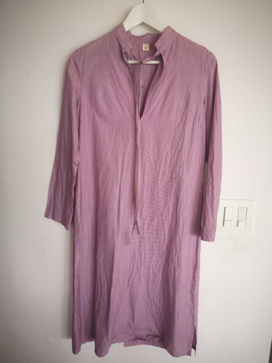 ★送料無料★匿名配送★ 後ろ裾破れあり スピックアンドスパン spick&span ストライプワンピース フリーサイズ 拍卖