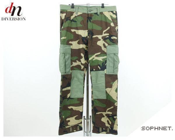 15SS SOPHNET.ソフネット SOPH ソフ MILITARY CLOTH PANEL CARGO PANT カモフラ 迷彩 ミリタリー カーゴパンツ MULTI CAMOFLAGE S拍卖