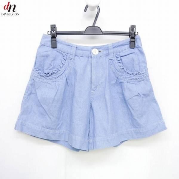 abc une face アーベーセー アン フェイス コットン キュロット ショートパンツ INDIGO 9R拍卖