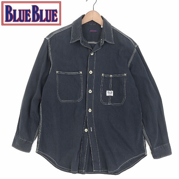 ◆BLUE BLUE ブルーブルー 長袖 ワーク シャツ 1拍卖