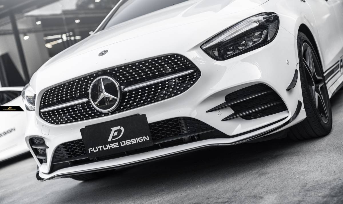【FUTURE DESIGN】BENZ メルセデス・ベンツ B-Class W247 AMGフロントバンパー用カナード リップスポイラー B180 B200d拍卖