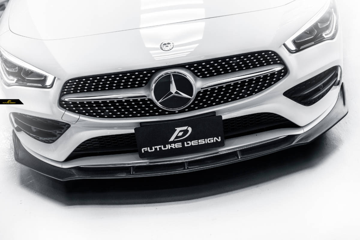 【FUTURE DESIGN】BENZ メルセデス・ベンツ CLA-Class C118 X118 フロント用リップスポイラー 本物DryCarbon ドライカーボン 180 200 35拍卖